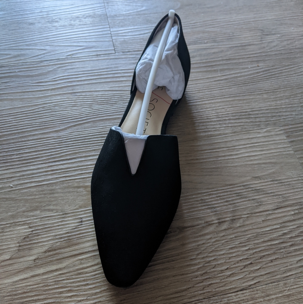 Sole Society Black Flats